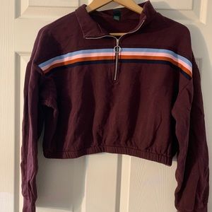 Cropped Maroon Pullover